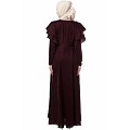 Designer velvet Bridal abaya- Maroon Designer velvet Bridal abaya- Maroon